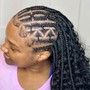 Stitch Feed-in Braids/Cornrows 8-10 Lines Large 20-22 Inches