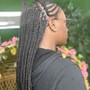 Large box braids (mid-back)