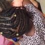 Kid's Braids half cornrows half box braids