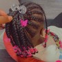 Kid's Medium Knotless with beads or curls