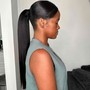 Sleek ponytail