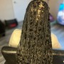 Half braids/ half quick weave