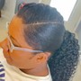 Natural hair sleek ponytail