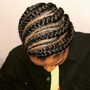 Free style 1 layer French braids