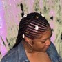 Free style 1 layer French braids