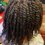 Loc Style - feed in cornrows