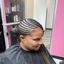 Feed-in Braids w/Design