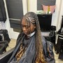 Feed-in Braids w/Design