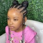 Kid's Natural Hair Cornrow with beads