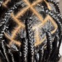 Medium knotless Braids