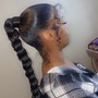 Ponytail (weave and braided)