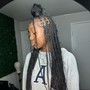 2 strand twist loc (just top of head )