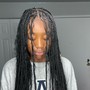 2 strand twist loc (just top of head )