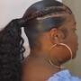 Ponytail with weave bangs