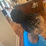 Updo feedin cornrow ponytail