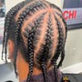 2 Straight Back Braids