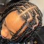 2 Straight Back Braids