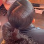 Sleek Ponytail w/ Designs