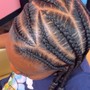 Kids tribal w/Individual Braids natural hair