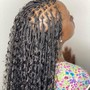 Peek- a - boo knotless Braids medium