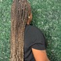 Peek- a - boo knotless Braids medium