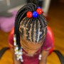 Kids freestyles feed-in braids