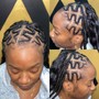 Half/Half Cornrows and Sew-In