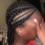 Simple Cornrow Braided Up-Do