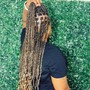 Peek a boo knotless Braids small