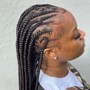 Knotless/ Half up ( with front cornrows