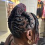 Cornrows updo