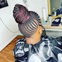 Medium Conrows ponytail