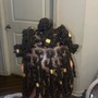 Loc comb out, just the ends for curly ends