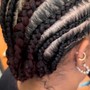 Natural Hair Cornrows (straight backs)