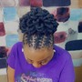 Flat Twist Updo with Crochet