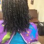 Individual tracks glued in and blended with natural hair for fullness, length or both