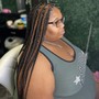 Box Braids med mid back