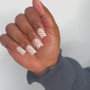 Hand Drawn Gel French Tip Design