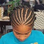 Short Bob Half Cornrows/Boxbraids