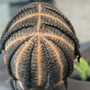 Natural hair Cornrows