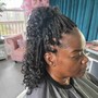 Crochet braids with prelooped hair