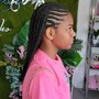 Tribal scalp braids with medium knotless individuals