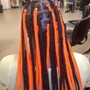 Large half feed in half box braids