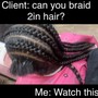 Wig braid down +blow dry