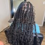 Medium Boho knotless braids