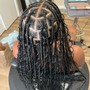 Medium Boho knotless braids