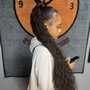 Braided ponytail (natural hair)