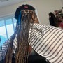 Peek a boo knotless Braids small