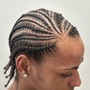 Mens Single Braids/2 strand twist Half head (half your hair is shaved off)