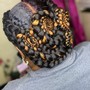 Feed- in braids straight back